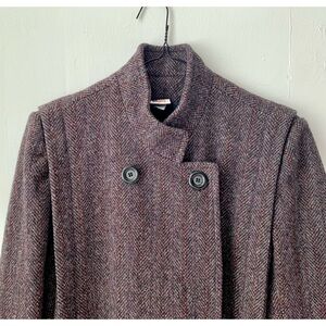 vintage 70s/80s 100% wool tweed pea coat